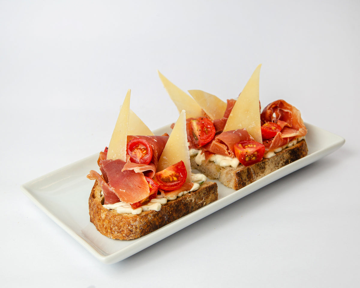 Tartine de jamón crudo